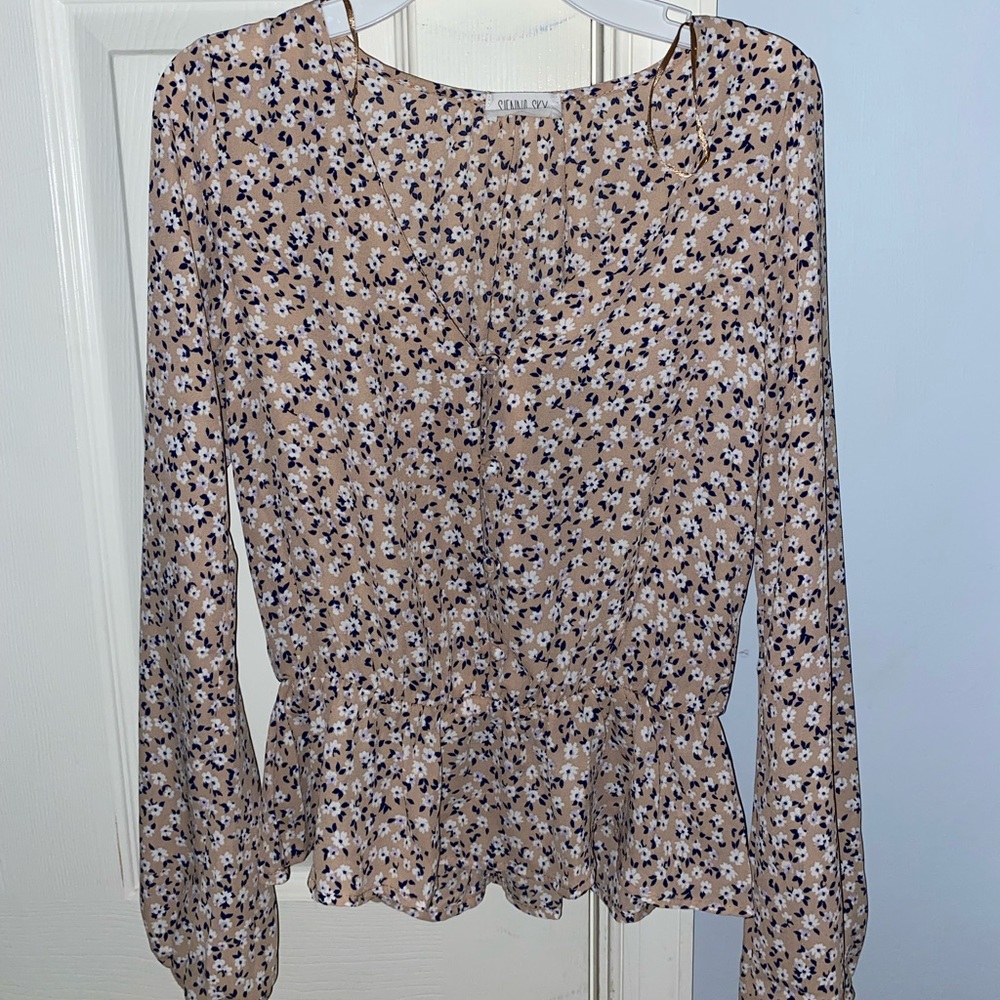 flower/paisley blouse